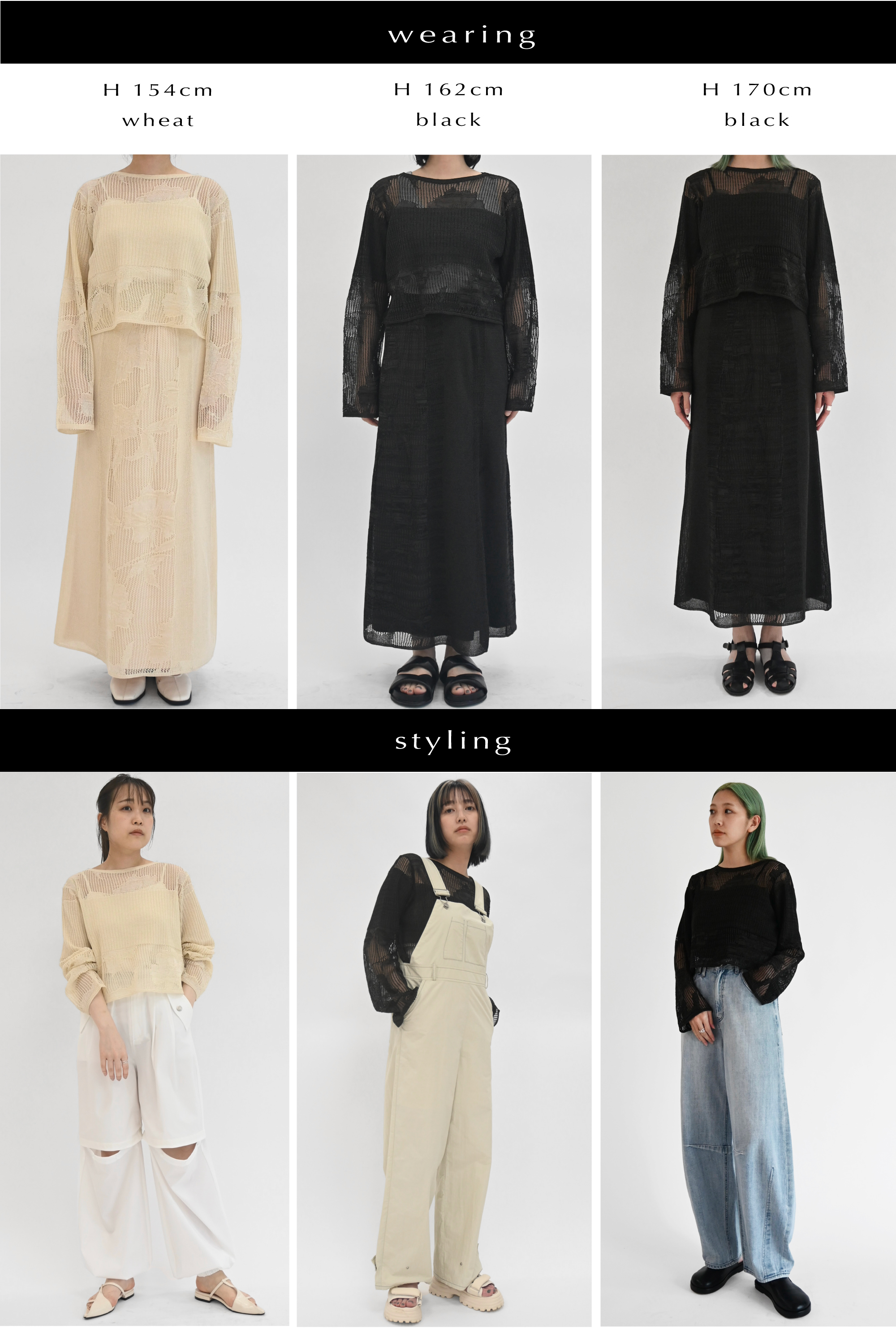 mesh flower rib sheer knit / willfully（ウィルフリー）のknit通販 